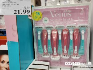 1282133
VENUS SENSITIVE DISPOSABLE RAZORS PACK OF 15 
($8.00 INSTANT SAVINGS EXPIRES ON 2021-05-30)
$21.99
