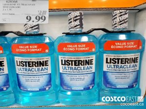 628368
LISTERINE ULTRACLEAN MOUTHWASH 2 X 1.5 L 
($4.00 INSTANT SAVINGS EXPIRES ON 2021-05-30)
$9.99