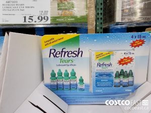 687101
REFRESH TEARS LUBRICANT EYE DROPS 4X15ml PLUS 5ml 
($4.00 INSTANT SAVINGS EXPIRES ON 2021-05-30)
$15.99