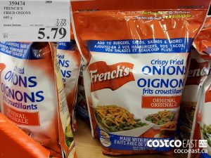 359474
FRENCH'S FRIED ONIONS 680 g 
($2.00 INSTANT SAVINGS EXPIRES ON 2021-05-09)
$5.79