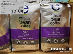 333666
ETHICAL BEAN LUSH MEDIUM ROAST 908 G 
($4.00 INSTANT SAVINGS EXPIRES ON 2021-05-30)
$12.99