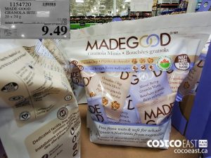 1154720
MADE GOOD GRANOLA BITES 20 x 24 g 2..5 
(EXPIRES ON 2021-05-30)
$9.49