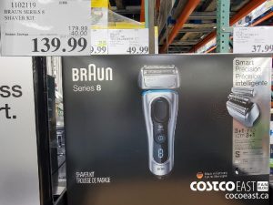 1102119
BRAUN SERIES 8 SHAVER KIT 
($40.00 INSTANT SAVINGS EXPIRES ON 2021-05-30)
$139.99