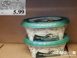 143434
FONTAINE SANTE SPINACH DIP 2 x 420 G 
($2.00 INSTANT SAVINGS EXPIRES ON 2021-05-30)
$5.99