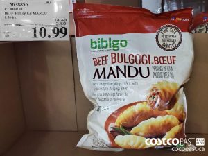5638856
CJ BIBIGO BEEF BULGOGI MANDU 1.36 KG 
($3.50 INSTANT SAVINGS EXPIRES ON 2021-05-30)
$10.99