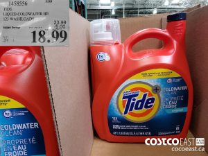 1458556
TIDE LIQUID COLDWATER HE 123 WASHLOADS 
($5.00 INSTANT SAVINGS EXPIRES ON 2021-05-30)
$18.99