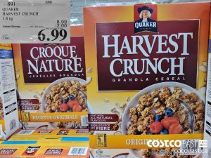 891
QUAKER HARVEST CRUNCH 1.8 kg 
($2.00 INSTANT SAVINGS EXPIRES ON 2021-05-09)
$6.99