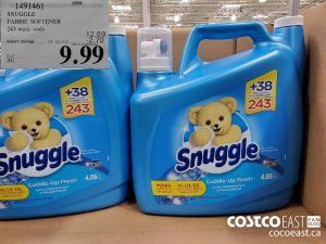 1491461
SNUGGLE FABRIC SOFTENER 243 wash loads 
($2.70 INSTANT SAVINGS EXPIRES ON 2021-05-30)
$9.99