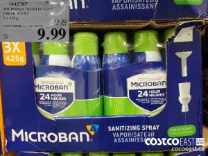 1442387
MICROBAN DISINFECTANT FRESH SCENT 3 x 425 g  
($5.00 INSTANT SAVINGS EXPIRES ON 2021-05-09)
$9.99