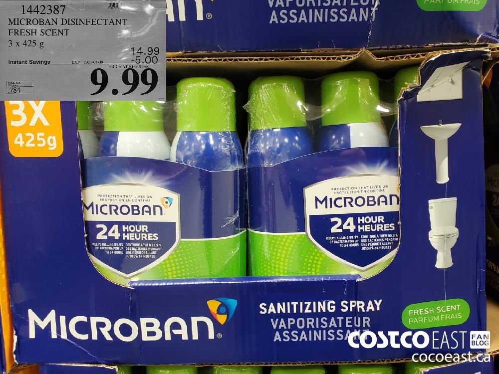 1442387 MICROBAN DISINFECTANT FRESH SCENT 3 x 425 g ($5.00 INSTANT SAVINGS EXPIRES ON 2021-05-09) $9.99