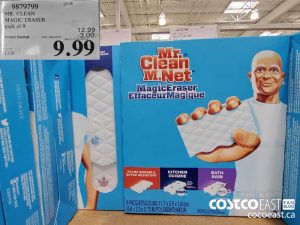 9879799
MR. CLEAN MAGIC ERASER pack of 9 
($3.00 INSTANT SAVINGS EXPIRES ON 2021-05-30)
$9.99