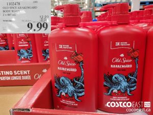 1102478
OLD SPICE KRAKENGARD BODY WASH 2 X 887 ML 
($3.00 INSTANT SAVINGS EXPIRES ON 2021-05-30)
$9.99