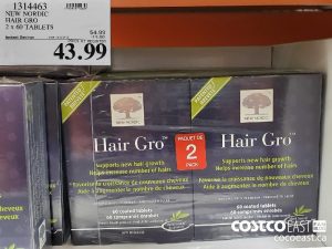 1314463
NEW NORDIC HAIR GRO 2 x 60 TABLETS 
($11.00 INSTANT SAVINGS EXPIRES ON 2021-05-30)
$43.99