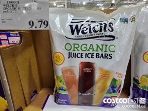 1399708
WELCH'S ORGANIC JUICE ICE ©.\RS pack of 26 
$9.79