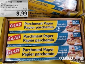 1473904GLAD PARCHMENT PAPER 2 pk. 38 cm X 48.8 m on ($3.00 INSTANT SAVINGS EXPIRES ON 2021-05-17)$8.99