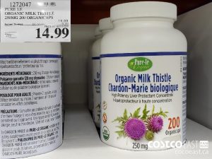 1272047
PURE LE ORGANIC MILK THISTLE 250MG 200 ORGANICAPS 
($5.00 INSTANT SAVINGS EXPIRES ON 2021-05-16)
$14.99