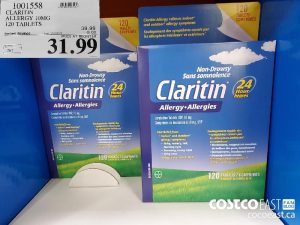1001558
CLARITIN ALLERGY 10MG 120 TABLETS 
($8.00 INSTANT SAVINGS EXPIRES ON 2021-05-09)
$31.99