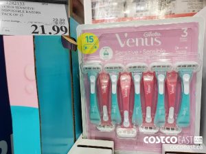 1282133
VENUS SENSITIVE DISPOSABLE RAZORS PACK OF 15 
($8.00 INSTANT SAVINGS EXPIRES ON 2021-05-30)
$21.99