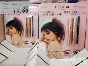 1518423
L'OREAL EYES THAT IMPACT TRIO 3 pieces 15.99. 
(EXPIRES ON 2021-05-30)
$4.00