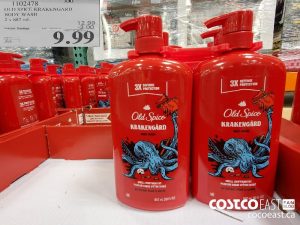 1102478
OLD SPICE KRAKENGARD BODY WASH 2 x 887 mL 
($3.00 INSTANT SAVINGS EXPIRES ON 2021-05-30)
$9.99