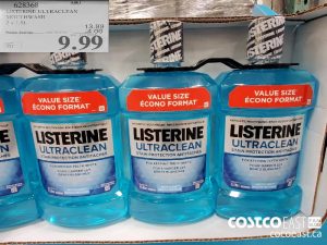 628368
LISTERINE ULTRACLEAN MOUTHWASH 2 X 1.5L 
($4.00 INSTANT SAVINGS EXPIRES ON 2021-05-30)
$9.99