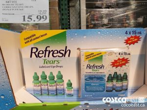 687101
REFRESH TEARS LUBRICANT EYE DROPS 4 X1 5ml PLUS 5ml 
($4.00 INSTANT SAVINGS EXPIRES ON 2021-05-30)
$15.99