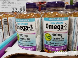5961920
WEBBER NATURALS TRIPLE STRENGTH OMEGA3 200 SOFRTGELS 
($7.00 INSTANT SAVINGS EXPIRES ON 2021-05-30)
$22.99