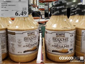 1134491
KEWPIE SESAME DRESSING 887 mL 
($2.50 INSTANT SAVINGS EXPIRES ON 2021-05-30)
$6.99