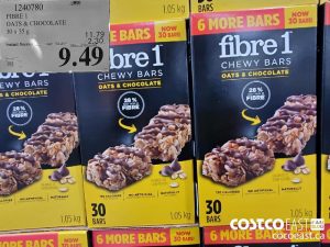 1240780
FIBRE1 OATS and CHOCOLATE 30 x 35 g 
($2.30 INSTANT SAVINGS EXPIRES ON 2021-05-23)
$9.49
