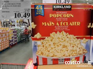 9559
KIRKLAND SIGNATURE MICROWAVE POPCORN 44x93G 
($2.50 INSTANT SAVINGS EXPIRES ON 2021-05-30)
$10.49