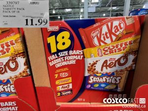 339797
NESTLE VARIETY PACK PACK OF 18 
($1.50 INSTANT SAVINGS EXPIRES ON 2021-05-16)
$11.99