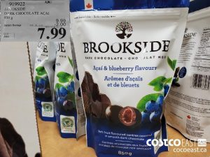 919922
BROOKSIDE DARK CHOCOLATE ACAI 850 g 
($2.00 INSTANT SAVINGS EXPIRES ON 2021-05-23)
$7.99