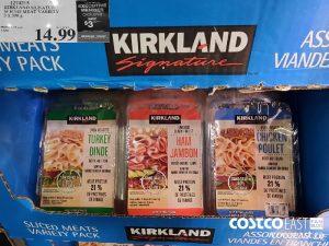 1274215
KIRKLAND SIGNATURE EXECUTIVE SLICED MEAT VARIETY  3 x 300 g  
($3.00 INSTANT SAVINGS EXPIRES ON 2021-05-16)
$11.99