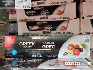 1294547
KIRKLAND SIGNATURE. 3% GREEK YOGURT 24 x 100 g 
($3.00 INSTANT SAVINGS EXPIRES ON 2021-05-16)
$10.99
