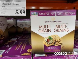 144571
CRUNCHMASTER MULTIGRAIN CRACKER 567 g 
($3.00 INSTANT SAVINGS EXPIRES ON 2021-05-16)
$5.99