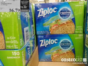 105134
ZIPLOC SANDWICH BAGS 4 x 150 bags 
($3.30 INSTANT SAVINGS EXPIRES ON 2021-05-16)
$13.49