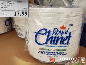 339169
ROYAL CHINET 10 3/8° PLATE pk. 150 
($5.00 INSTANT SAVINGS EXPIRES ON 2021-05-23)
$17.99