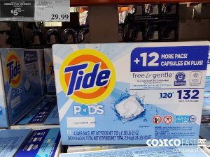 1369660
TIDE PODS FREE and GENTLE 132 pacs 
($5.00 INSTANT SAVINGS EXPIRES ON 2021-05-16)
$24.99