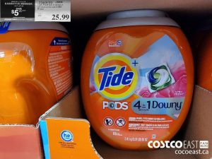1369659
TIDE PODS WITH DOWNY SINGLE DOSE LAUNDRY 88 pacs 
($5.00 INSTANT SAVINGS EXPIRES ON 2021-05-16)
$20.99