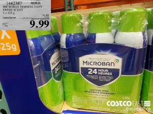 1442387
MICROBAN DISINFECTANT FRESH SCENT 3 x 425 G 
($5.00 INSTANT SAVINGS EXPIRES ON 2021-05-16)
$9.99
