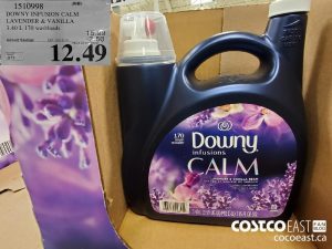 1510998
DOWNY INFUSION CALM LAVENDER and VANILLA 3.40 L 170 washloads 
($3.50 INSTANT SAVINGS EXPIRES ON 2021-05-30)
$12.49