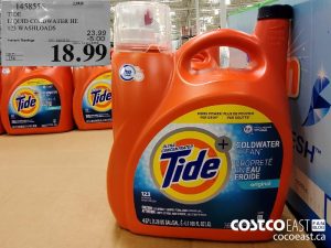 1458556
LIQUID COLDWATER HE 123 WASHLOADS 
($5.00 INSTANT SAVINGS EXPIRES ON 2021-05-30)
$18.99