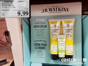 1395796
JR WATKINS HAND CREAM 2 X 95G   1 X 28G 
($3.00 INSTANT SAVINGS EXPIRES ON 2021-05-16)
$9.99