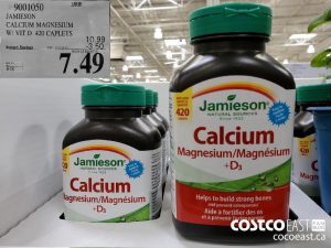9001050
JAMIESON CALCIUM MAGNESIUM W/ VIT D 420 CAPLETS 
($3.50 INSTANT SAVINGS EXPIRES ON 2021-05-30)
$7.49