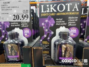520196
LAKOTA JOINT CARE FORMULA 300 CAPSULES 
($6.00 INSTANT SAVINGS EXPIRES ON 2021-05-23)
$20.99