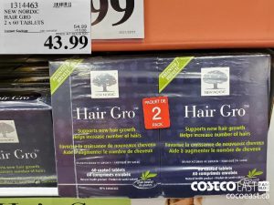 1314463
NEW NORDIC HAIR GRO 2 x 60 TABLETS 
($11.00 INSTANT SAVINGS EXPIRES ON 2021-05-30)
$43.99