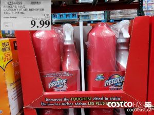 4234488
RESOLVE MAX LAUNDRY STAIN REMOVER 1.8 L   946 ML 
($3.00 INSTANT SAVINGS EXPIRES ON 2021-05-23)
$9.99