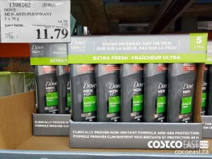 1398162
DOVE MEN ANTI-PERSPIRANT 5 X 76 G 
($3.00 INSTANT SAVINGS EXPIRES ON 2021-05-16)
$11.79