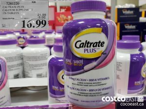 7281220
CALTRATE PLUS CALCIUM SUPPLEMENT 176 TABLETS 
($5.00 INSTANT SAVINGS EXPIRES ON 2021-05-23)
$16.99