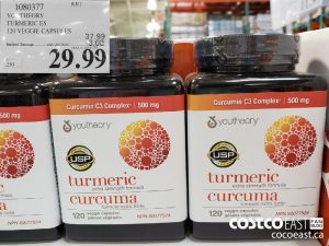 1080377
YOUTHEORY TURMERIC ES 120 VEGGIE CAPSULES 
($3.00 INSTANT SAVINGS EXPIRES ON 2021-05-30)
$29.99